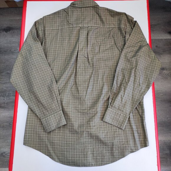 Cabela's Outfitter Series long sleeve button down shirt olive green men's size M - Picture 3 of 9